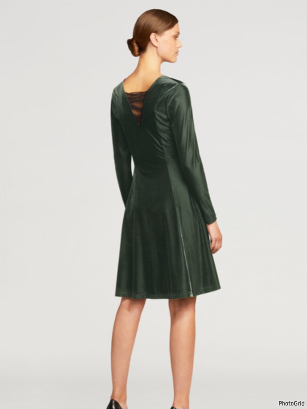WOLFORD ESMERALDA LONG-SLEEVE DRESS Green Small NEW Tags